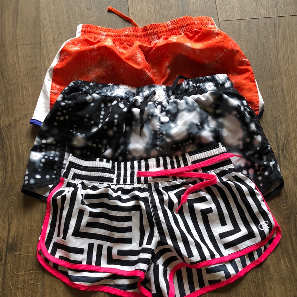 3 pairs of running shorts